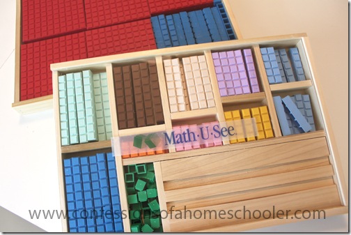 math u see wooden box