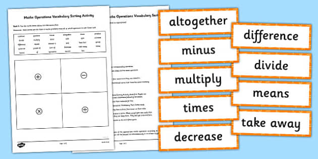 math vocabulary games printable
