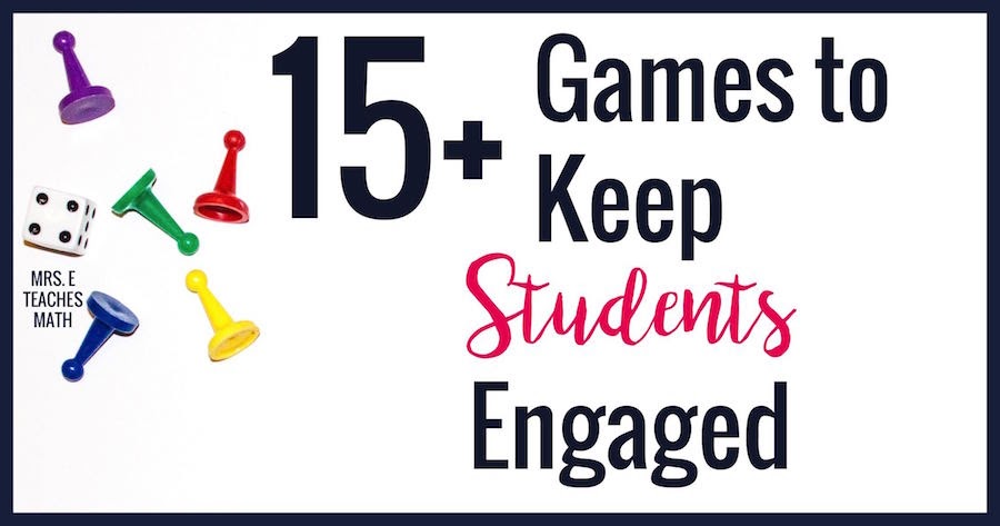 15+ Math Games to Keep Students Engaged | Mrs. E Teaches Math