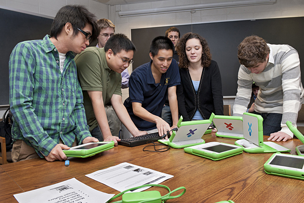 UD students create math games for middle school children