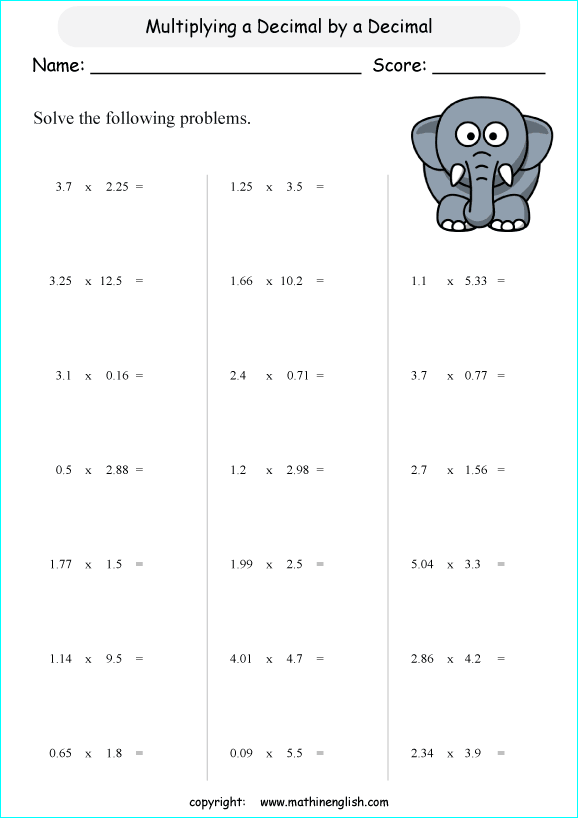 Printable primary math worksheet for math grades 1 to 6 based on ...