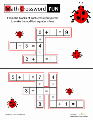 Math Crossword Puzzles for Kids | Interactive Worksheet ...