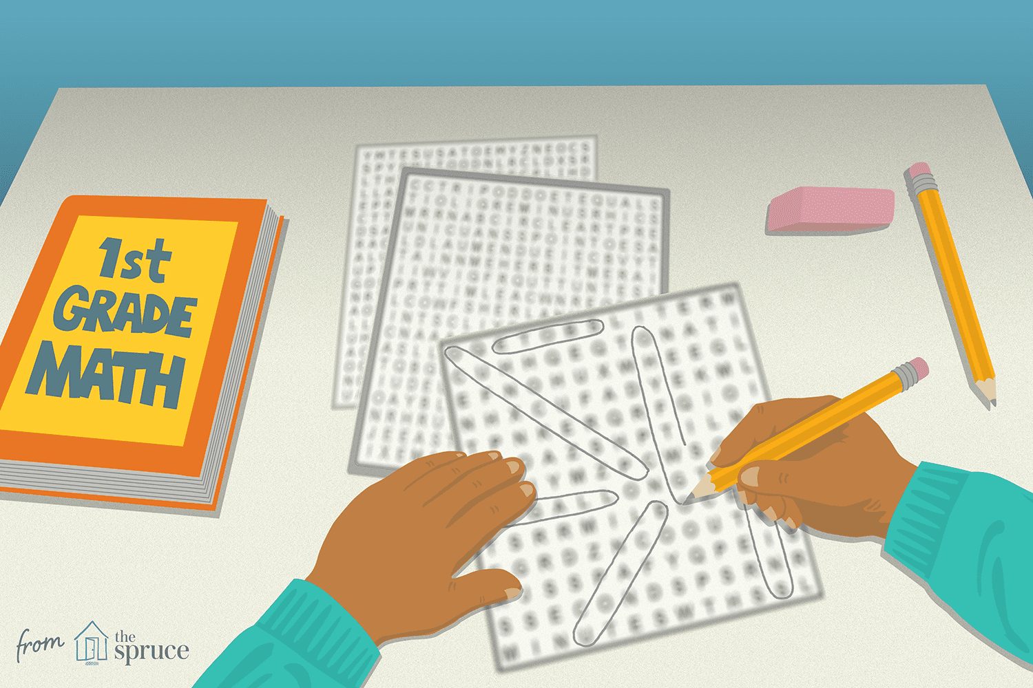 math word search puzzles worksheet