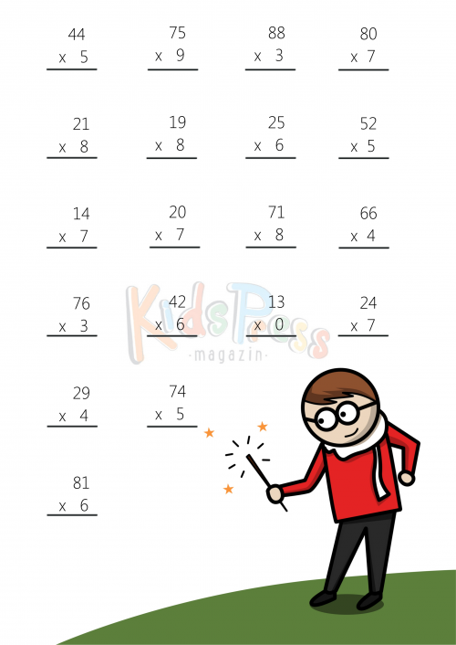math worksheet 2 digit multiplication
