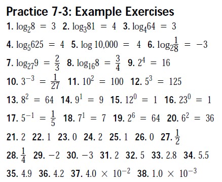 math worksheet answers algebra 2