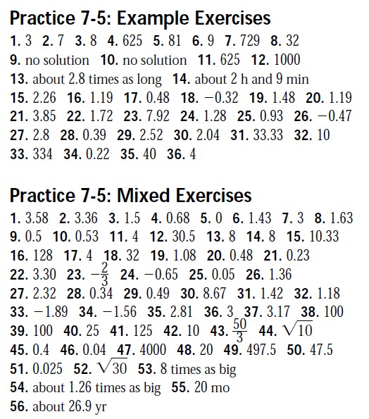Algebra II / Trig Worksheet Answer Keys - MHSHS Wiki