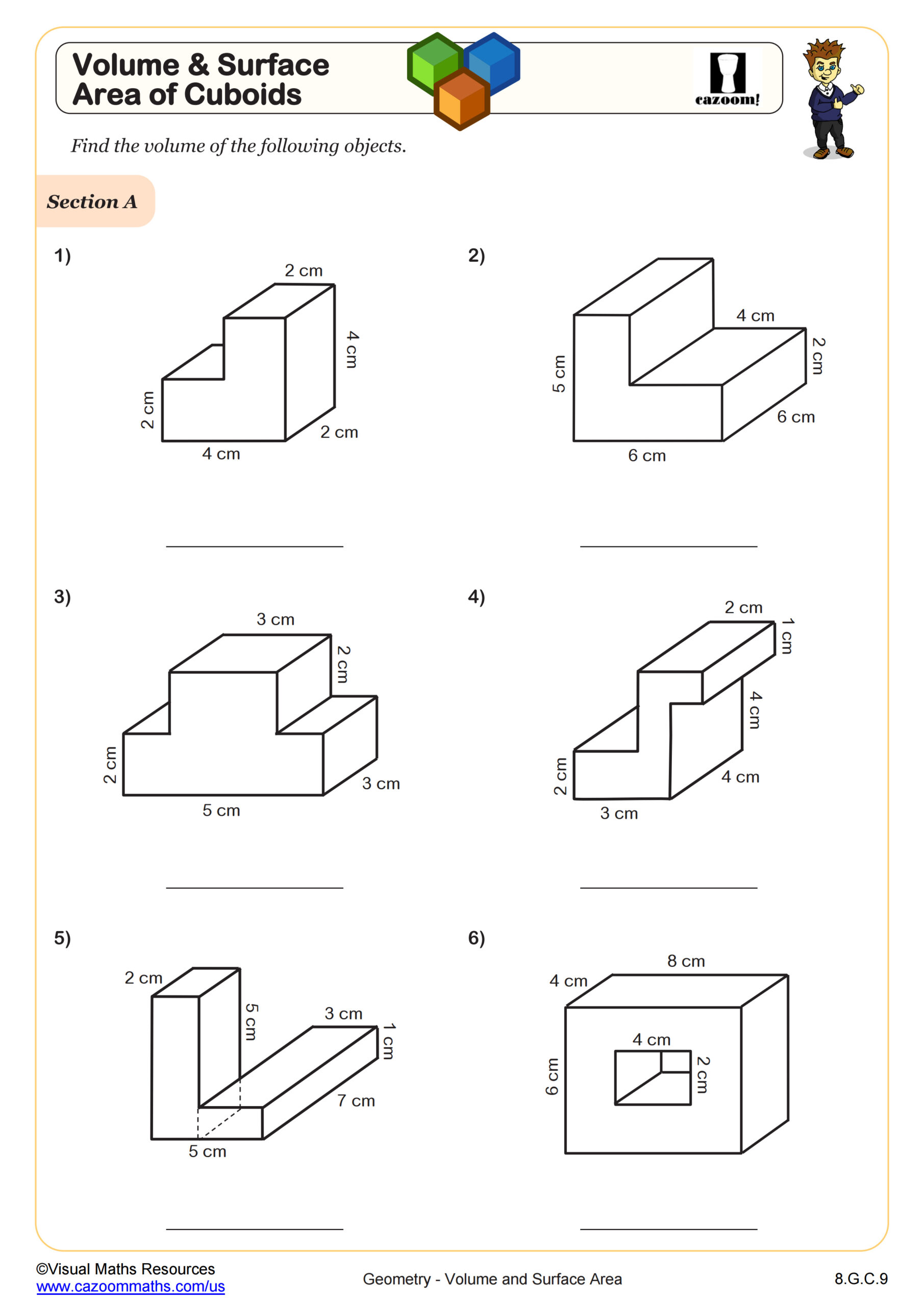 Volume of 3D Shapes Worksheet | Fun and Engaging 8th Grade PDF ...
