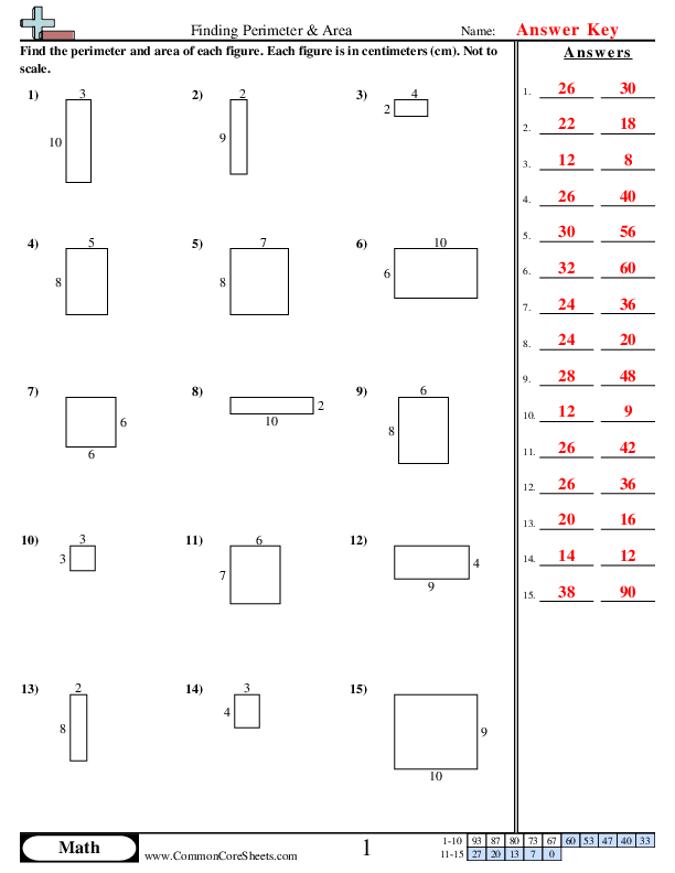 Area &  Perimeter Worksheets