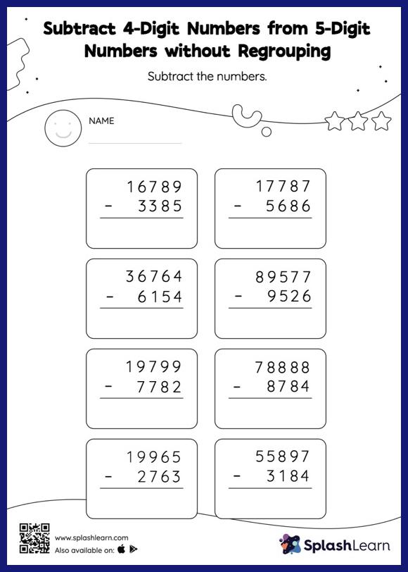 math worksheet borrowing