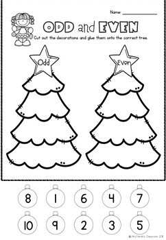 math worksheet christmas
