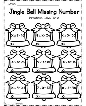 Christmas Math Worksheets (Third and Fourth Grade)