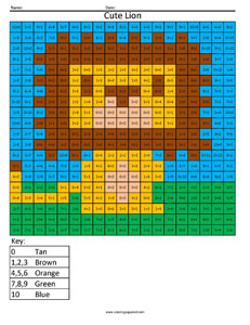 Math Fact Coloring Worksheets from Coloring Squared