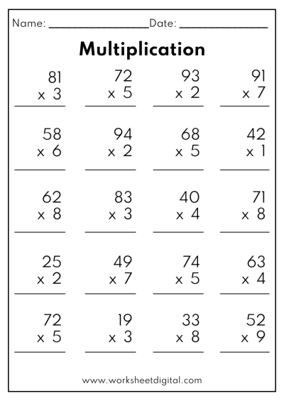Math Worksheets - Worksheet Digital