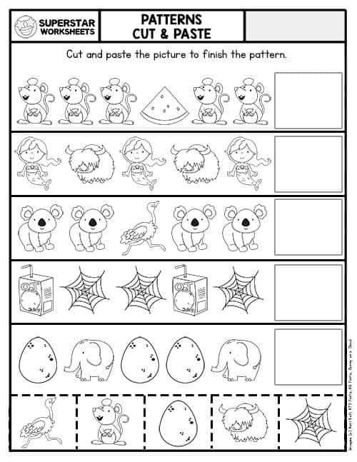 Cut and Paste Worksheets -Worksheets Library