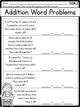 math worksheet for 1st grade addition and subtraction