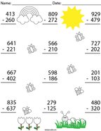 Third Grade Math Worksheets - Twisty Noodle
