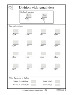 Division drills with remainders, part 3 | 3rd grade, 4th grade ...