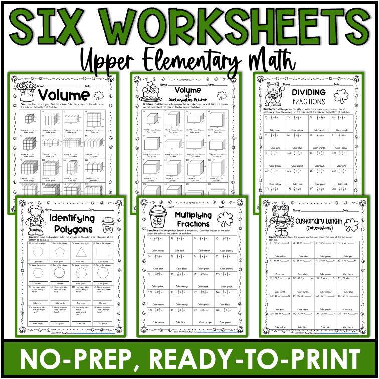 math worksheet for 5th grade to print