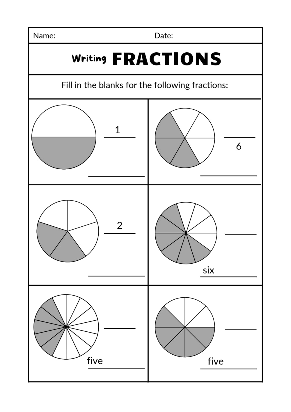 An easy and creative mathematics worksheet for kinder to 6th grade ...