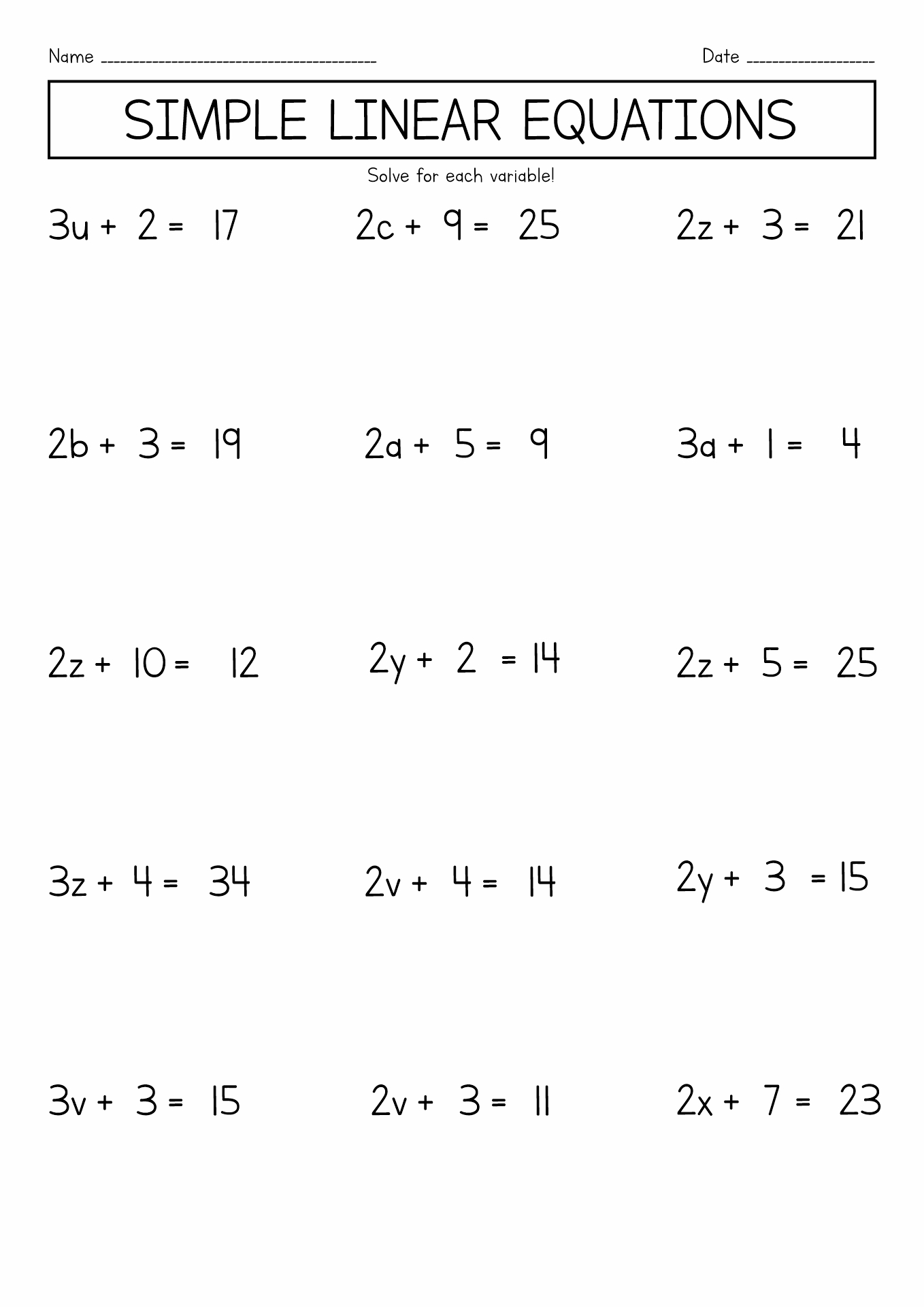 math worksheet for 7th grade pre algebra