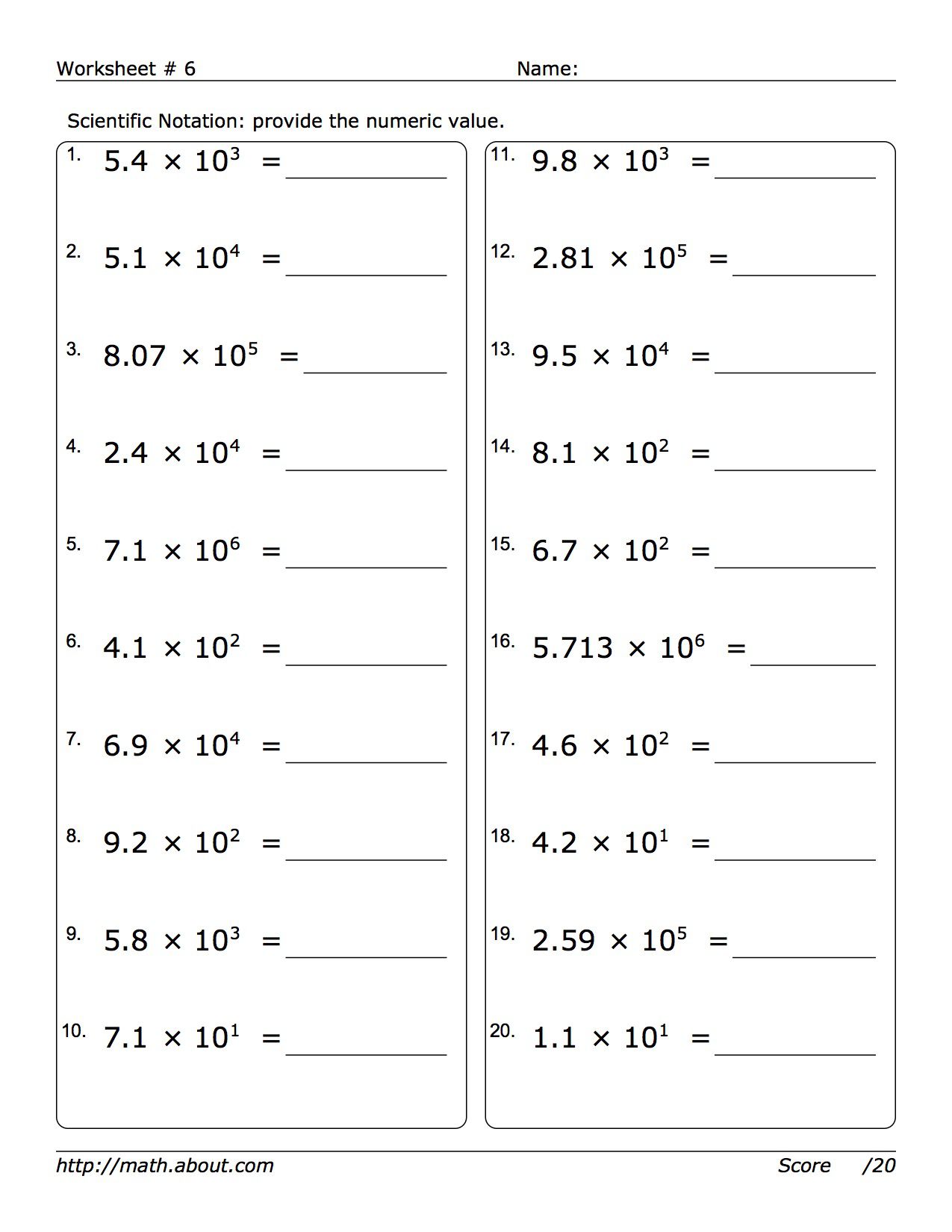 math worksheet for 7th grade pre algebra