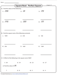 8th Grade Math Worksheets