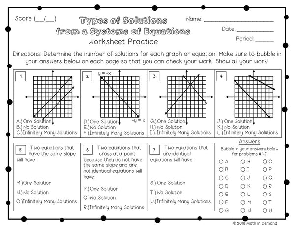 math worksheet for 8th graders with answers
