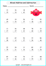 math worksheet for first grade addition and subtraction