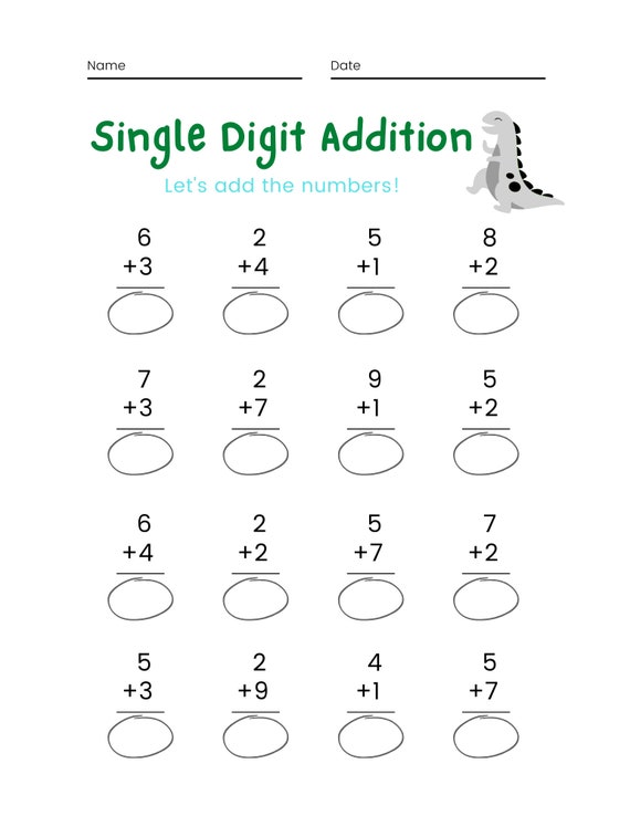 math worksheet for first graders