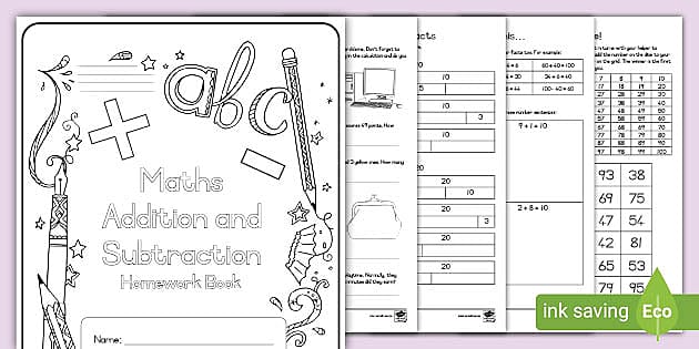 math worksheet for grade 2 addition and subtraction