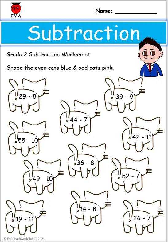 Grade 2 Subtraction Worksheets | Free Worksheets | Printables