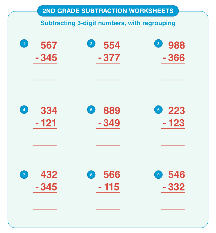 2nd Grade Subtraction Worksheets | Download Free Printables For Kids
