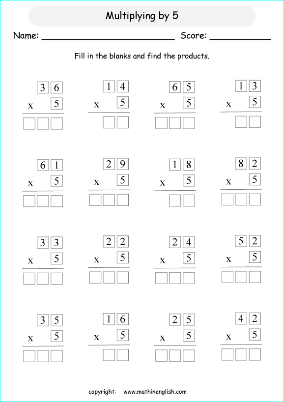 Printable primary math worksheet for math grades 1 to 6 based on ...