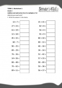 math worksheet for grade 3