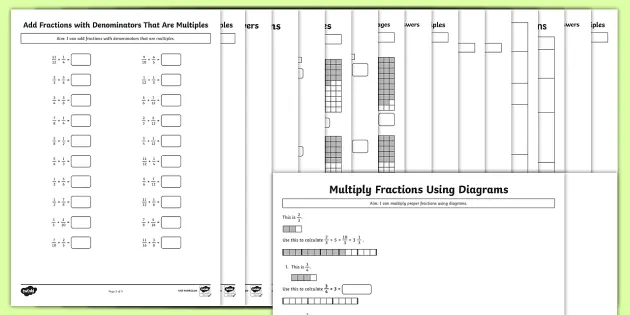 Fractions Worksheets Year 5 - Learning From Home - Twinkl