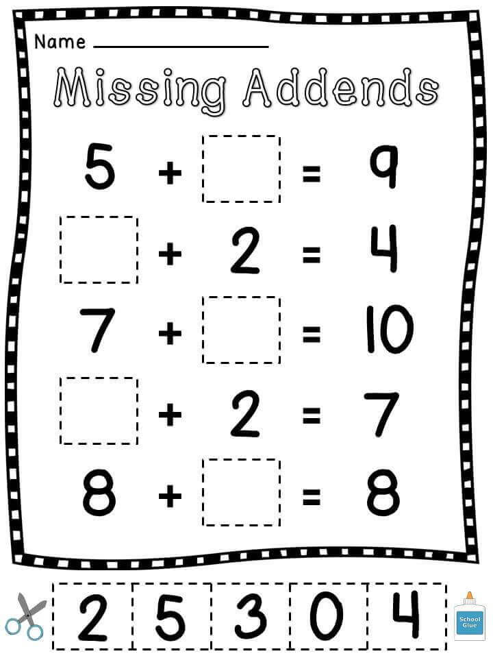 math worksheet for kids in 1st grade