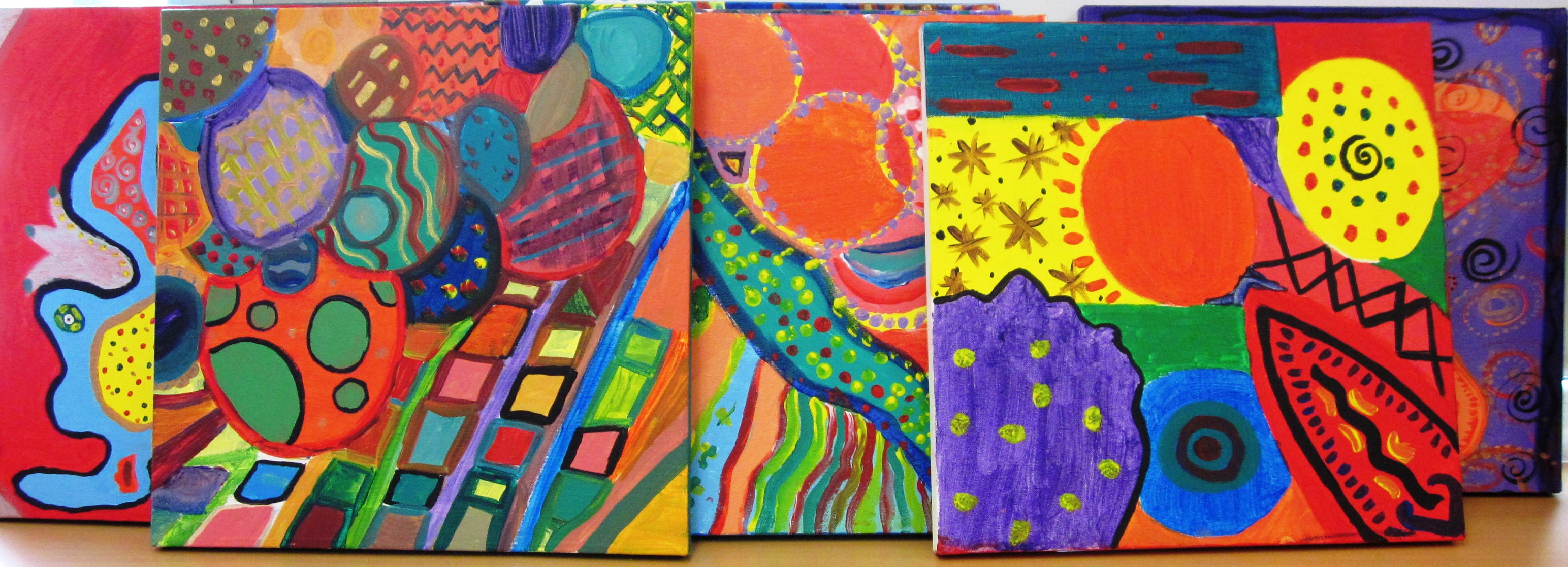 Gorgeous Abstract Art in Grade Seven | ART LESSONS FOR KIDS