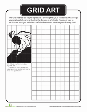 math worksheet for middle school art