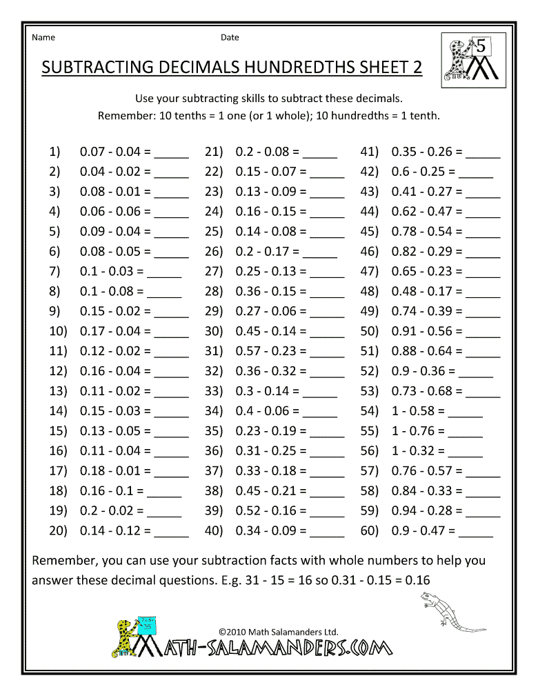 math worksheet for middle schoolers