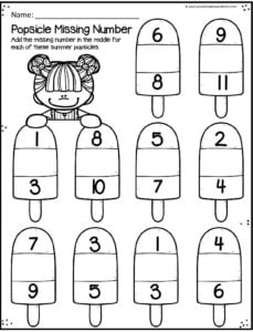 math worksheet for preschool