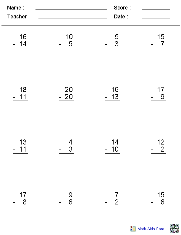 math worksheet for
