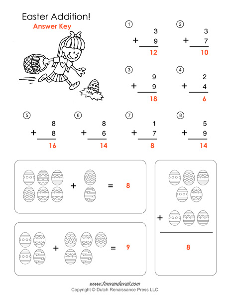 Printable Easter Math Worksheets | Easter Math Activities - Tims ...