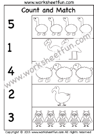Count and Match - Numbers 1-10 - Six Worksheets / FREE Printable ...