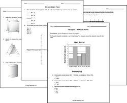 Middle School Math Tests and Worksheets - Grades 6-8