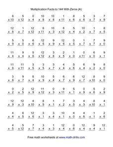 Multiplication Math Facts Teaching Resources :: 217 - 240