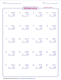 5th Grade Math Worksheets