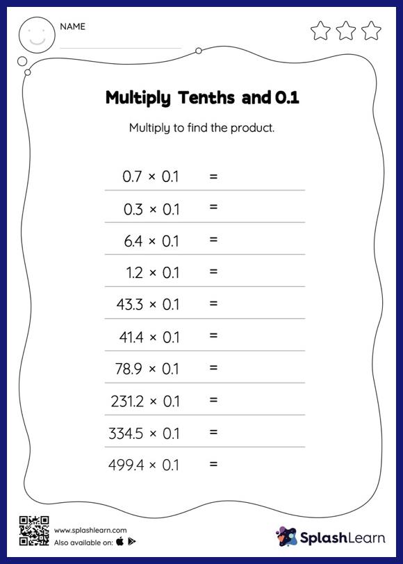 Multiply Tenths and 0.1: Horizontal Multiplication - Math ...