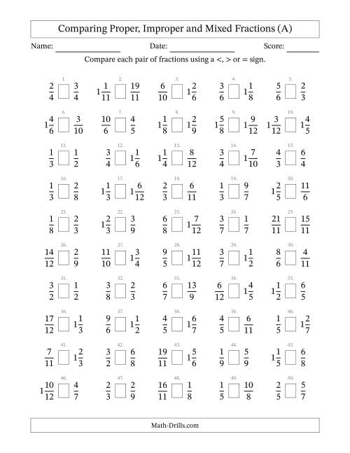 math worksheet on fractions