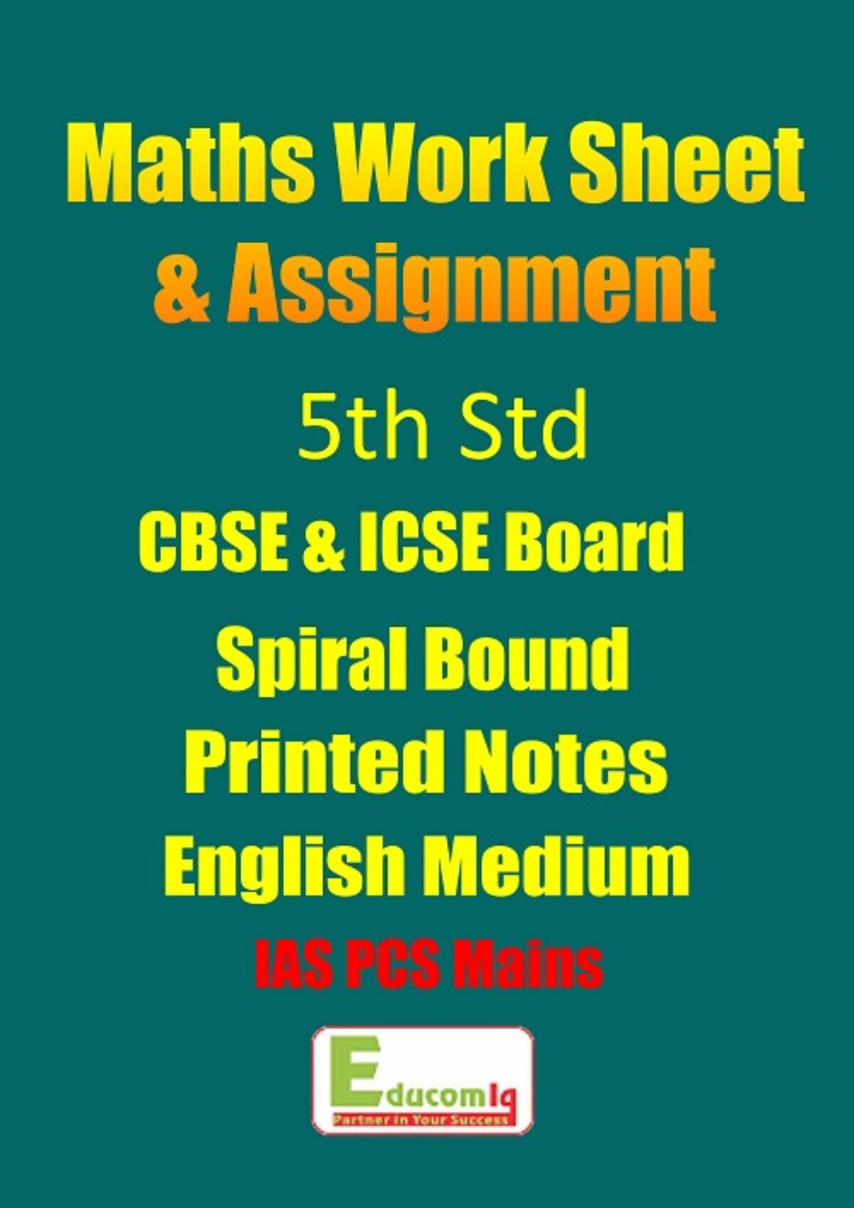 Maths Work Sheet With online Doubt Classes For Std. 5th CBSE and ICSE