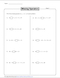 math worksheet pemdas